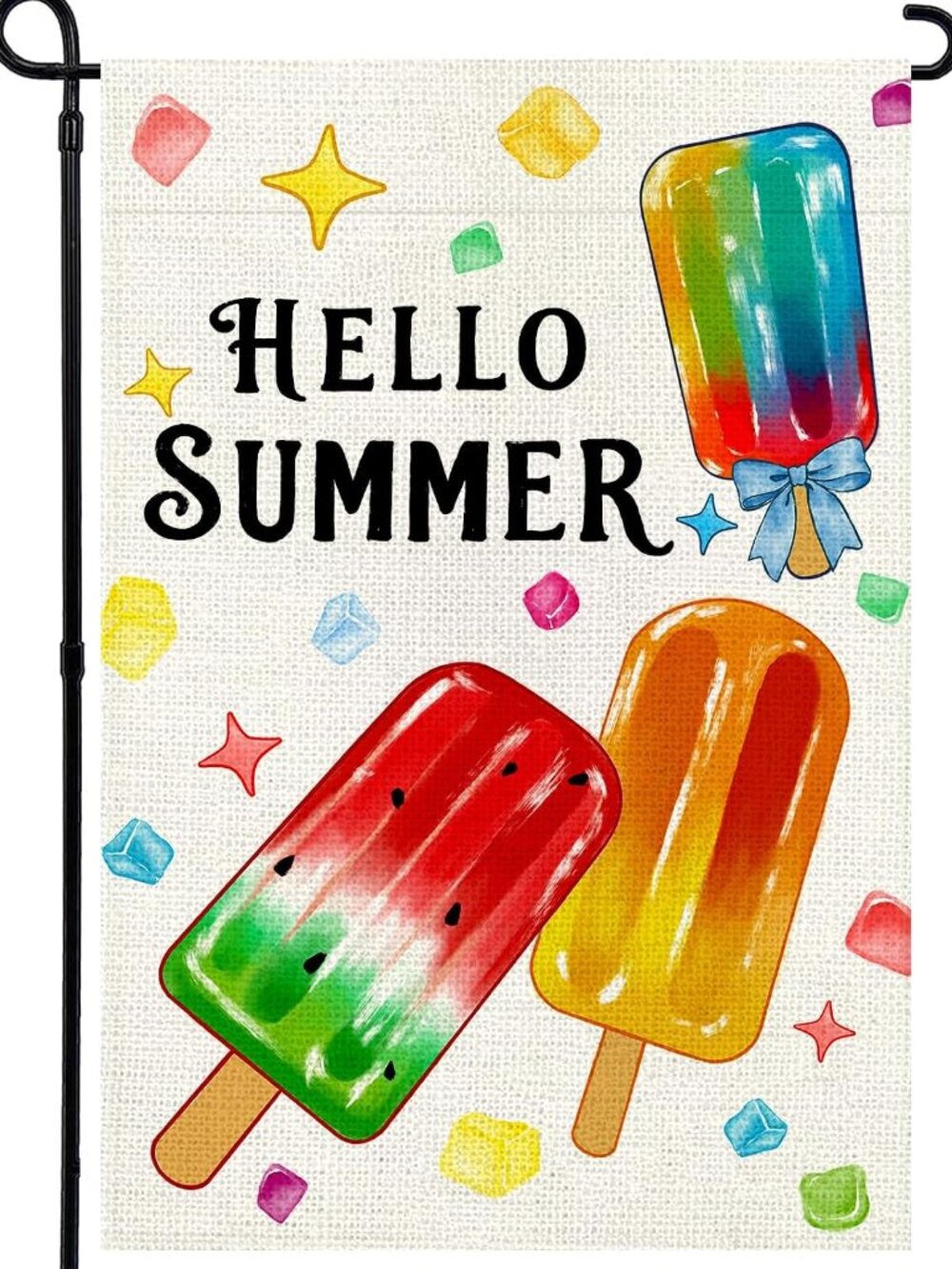 Summer Garden Flag 12x18 Inch, Popsicles Double Sided Flag